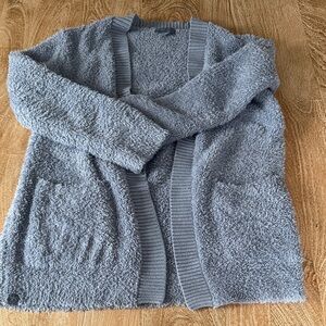 Barefoot Dreams Cozy Women's Blue Open-Front Cardigan Sweater